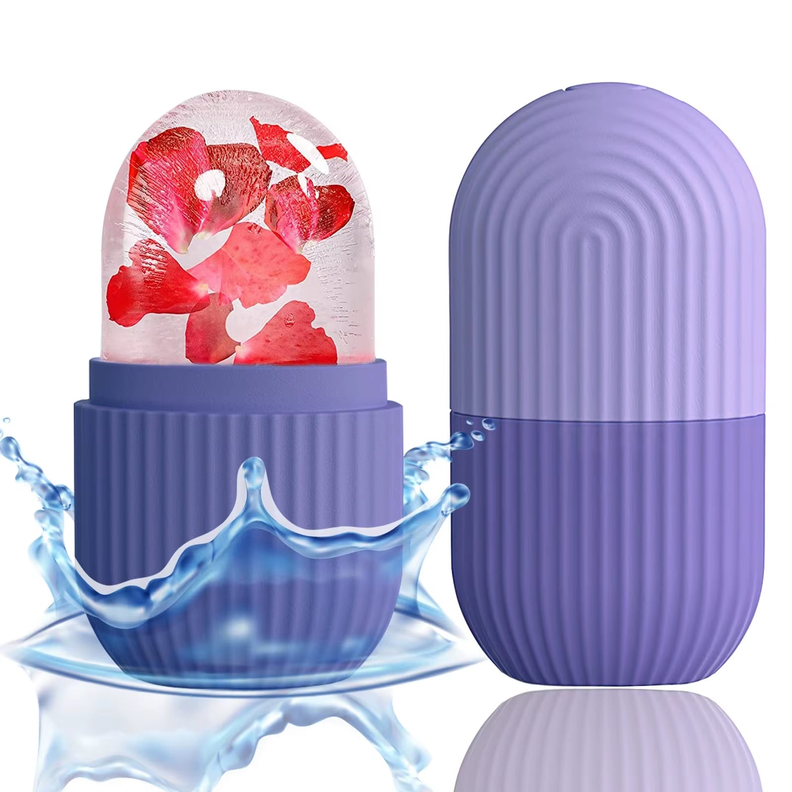 Reusable Ice Face Roller Beauty Ice Facial Rollers Mold Facial Massage Beauty Skin Care Tools Contour Leakproof Facial Massager